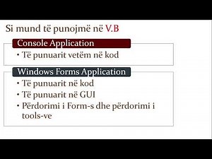 Hyrje në Visual Basic dhe komponentët e tij.