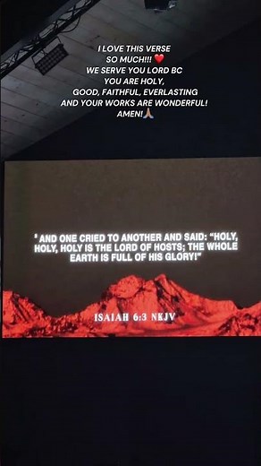 HOLY HOLY HOLY IS THE LORD OF HOSTS; THE WHOLE EARTH IS FILLED OF HIS GLORY! ISAIAH 6:3 ❤️🙏🏽