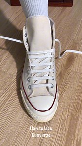 1970sneaker on Instagram: "How to lace Converse High#sneaker #shoes #converse"