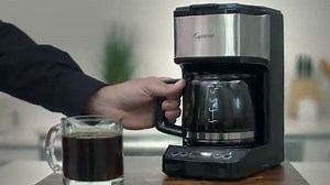 Capresso 5-Cup Mini Drip Coffee Maker, Black and Stainless Steel