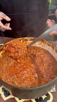 Smoked No Bean Brisket, Ground Beef and Ground Pork Chili #chili #texas #brisket