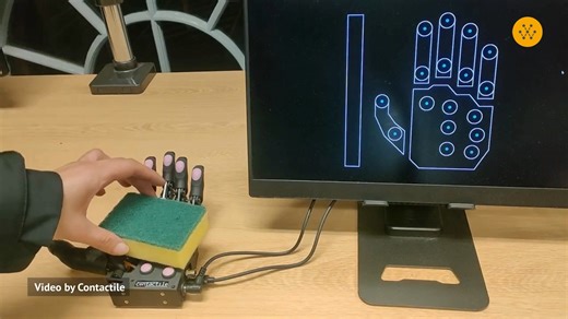 Robotic Hand with Tactile Sensing – Lightweight Design and Improved Grip Control Contactile’s tactile sensing technology can also be integrated into anthropomorphic robotic hands. Enhanced tactile data supports more precise grip control and facilitates more efficient training processes. Video source: Contactile #robotics #RoboticHand #TactileSensing #technology #engineering #robots #innovation | Wevolver.com