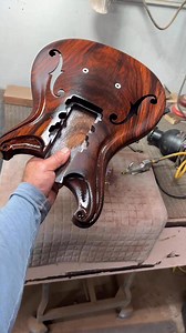 One piece hollowed rosewood with internal string anchor block. | Scott Walker Custom Guitars