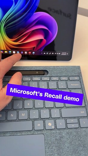 Here’s our first look at Microsoft’s new Surface Pro, a “Copilot Plus PC” with Arm chip inside. The new line of Surface Pro PCs is powered by Qualcomm’s Snapdragon X processors which will enable lots of new AI features Microsoft talked about and a 14-hour battery life. #microsoft #ai #techdemo #surface #windows | The Verge
