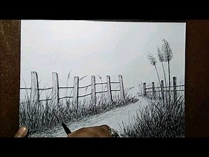 Realistic grass drawing || How to draw grass on the way