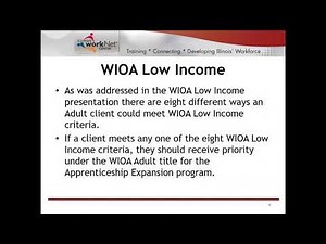 WIOA Eligibility Training Session 2 - 9/14/20