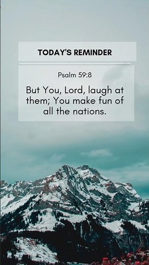 🕊️ God Laughs at the Wicked | Psalm 59:8