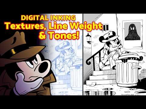 How I Ink Line Weight, Add Textures and Tones