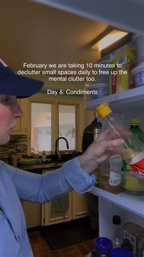 Lizz Duffy on Instagram: "You do not need a full kitchen overhaul to feel instantly lighter. Start with your fridge door. 👏🏼 Today’s 10-minute declutter: Condiments. Yes… the sticky, overstuffed, 14-half-empty-bottles situation. This is one of those small resets that gives you immediate gratification. When your condiments are streamlined, your fridge feels cleaner, meals feel easier, and you stop buying duplicates. Here’s exactly how to tackle it: 1️⃣ Pull everything out from the door. 2️⃣ Tos