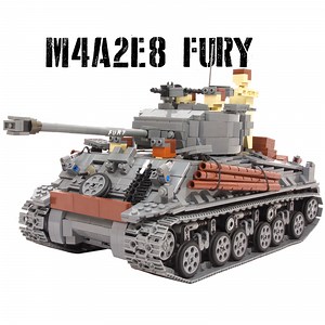 LEGO MOC-6562 M4A2E8 FURY Sherman tank (Technic 2016)