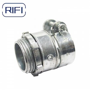 [Hot Item] 3/4 Inch Flexible Metal Conduit Straight Squeeze Connector Zinc Bx-Flex Squeeze Connector