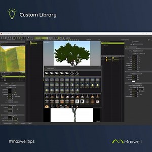 You can add custom tabs to the Maxwell Studio Library panel to have your mxs objects at hand. Just select a folder and it will create one new collapsable section per subfolder. | Maxwell Render, The Light Simulator