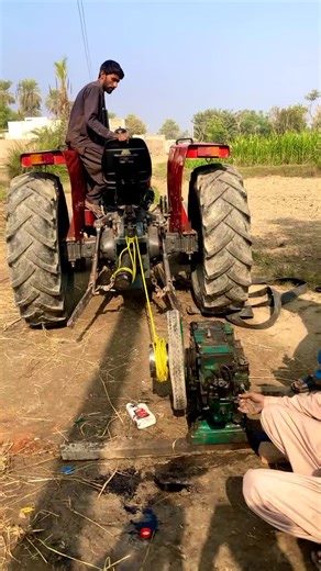 engine reaction on Instagram: "Dizel diesel engine start with tractor"
