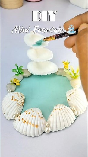 DIY fountain | seashell craft making | diy seashell crafts | #diy #fountain #diycrafts #aesthetic