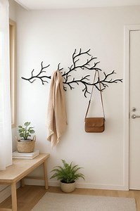 Large Tree Branch Wall Coat Rack - Metal Wall Mounted Entryway Hanger - Willow Coat Hooks - Minimalist Wall Decor Hooks - Modern Home Decor - Etsy