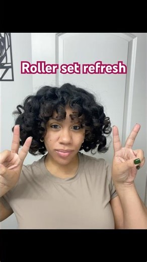 Rod set after a roller set #rollerset #curls