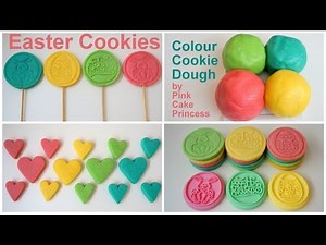 Easter Cookies - How to Colour Cookie Dough & Stamp Easter Cookies
