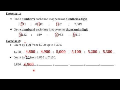 Grade 3, Math, Review Worksheet 1, Solution, Semester 3