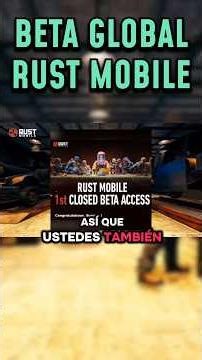 COMO REGISTRARSE A LA BETA GLOBAL RUST MOBILE #rust #rustmobile #rustshorts