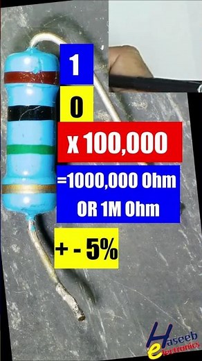 1MΩ Resistor Color Code Explained | Brown Black Green Gold #Shorts