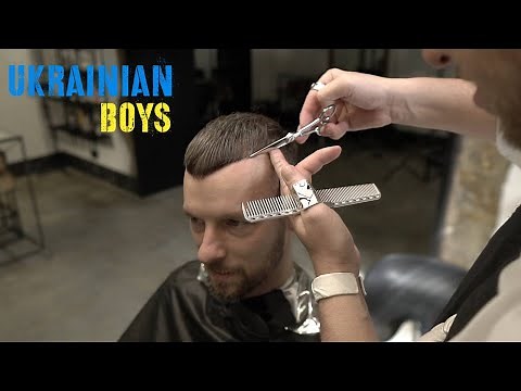 SHORT MENS HAIRCUT WITH CLIPPER: ukrainian men's haircut tutorial