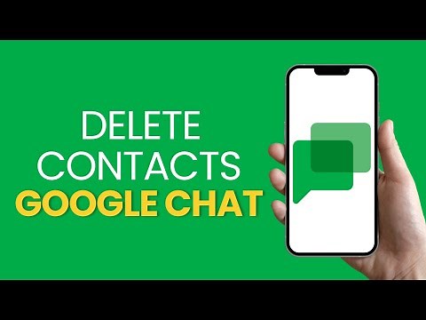 How to Delete Contacts Google Chat | Remove Contacts from Chat