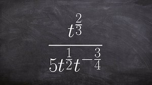 Simplifying a rational expression with rational exponents