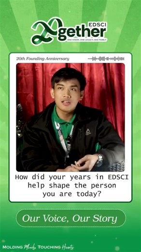 𝓞𝓷𝓬𝓮 𝓪 𝓢𝓸𝓹𝓱𝓲𝓪𝓷, 𝓪𝓵𝔀𝓪𝔂𝓼 𝓪 𝓢𝓸𝓹𝓱𝓲𝓪𝓷. 💚 To our alumni, thank you for sharing how your years in EDSCI shaped the person you are today. Your stories, lessons, and gratitude remind us that the Sophian spirit lives on far beyond our classrooms. You are living proof of 20 years of growth and legacy. ✨ #EDSCI20Years #ProudSophian | Escuela de Sophia of Caloocan, Inc.