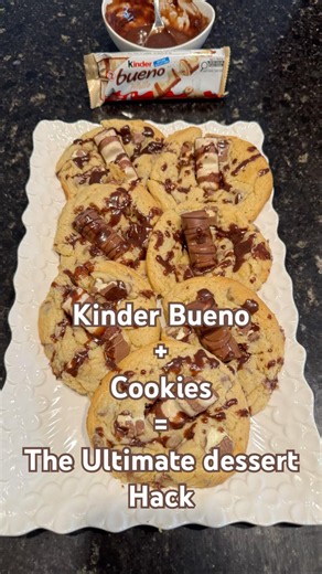 I tried the Viral Kinder Bueno Cookie Recipe… WOW #foodshorts #easyrecipes #cookies
