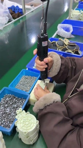 Neatly Arranged Screws: A Glimpse into the Production Process