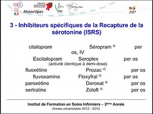 les médicaments psychotropes classe des antidépresseurs et thymorégulateurs.