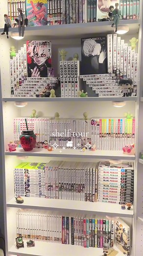 Colorful Manga Shelf Tour with IKEA: Billy & Eket | LED Lights