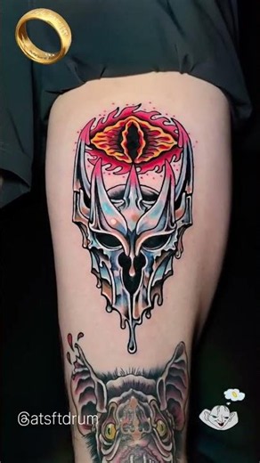 Lord of the Rings Sauron New School Tattoo