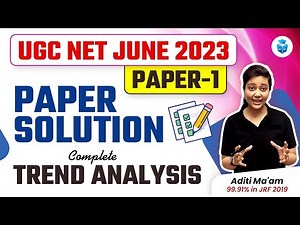 UGC NET 2023 | June Paper 1 Solution & Complete Analysis by Aditi Mam | JRFAdda