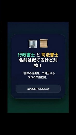行政書士と司法書士の違い、簡単に解説します。