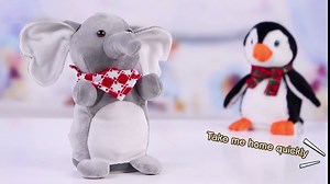 TOY Life Baby Toys for 6-12 Months, Newborn Baby Musical Talking Toys Talkback Plush Elephant, Infant Toy for Babies 12-18 Month, Stuffed Aminal for Toddler, Christmas Birthday Gifts for Grandkids