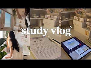 STUDY VLOG | daily, studying productive, bookstore, motivation ˚ ༘