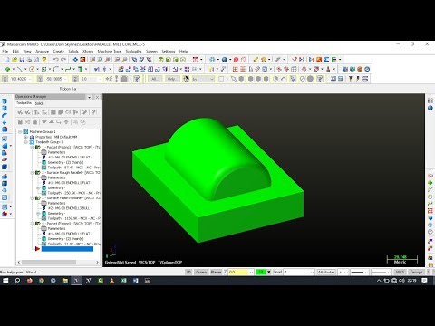 Mastercam X5 || Basic Milling Example || Paralel milling II (Core / Boss) #mastercam