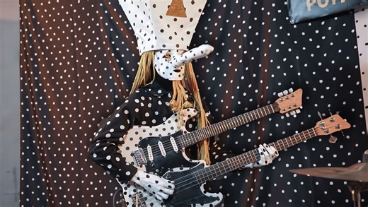 “I added more frets with a saw.” Angine de Poitrine built a microtonal double-neck guitar that “makes no sense.” Now they’re blowing up online