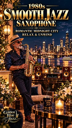 1980s Smooth Jazz Saxophone 🎷 Romantic Midnight City Jazz for Relax & Unwind