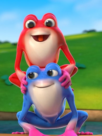 Five Little Frogs Nursery Rhymes | Kids Cartoon Animation Video