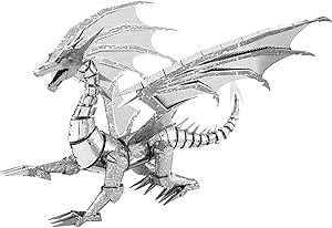 Fascinations Metal Earth Premium Series Silver Dragon 3D Metal Model Kit