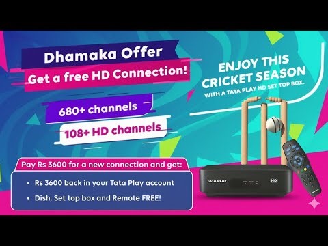Get Tata Play New HD Connection Free | Tata Play Settop Box | Tata Play New Connection installation