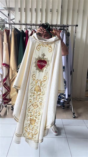 Beautiful Red Chasuble with Unique Design from Bali