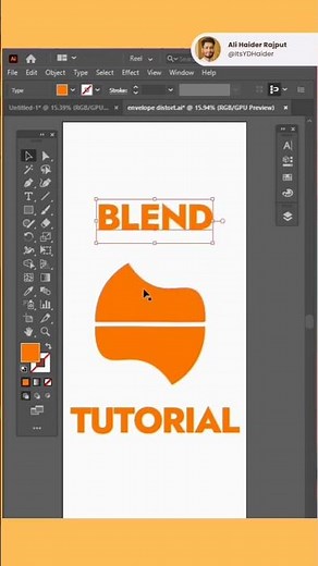 Fix Envelope Distort Error in Adobe Illustrator Graphic Design Tutorial #adobeillustrator #logos