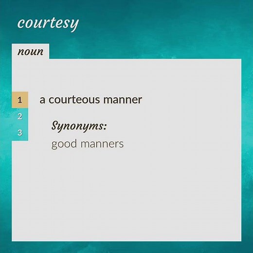 Courtesy | meaning of Courtesy