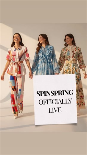 Spin Spring on Instagram: "SpinSpring is officially LIVE!✨ Your new destination for fresh styles and everyday elegance is now open. Explore the collection, discover your favourites, and start your style journey with us. Visit our website now. https://www.spinspring.in/ #SpinSpring #NewLaunch #FashionBrand #NowLive #ShopNow #TrendingStyles #WardrobeUpdate #FashionAddict #StyleDiaries #OutfitInspo #OnlineShopping #FashionLovers #FreshDrop #DailyStyle #ExploreNow"