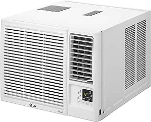 LG LW8023HRSM 7600 BTU Smart Wi-Fi Enabled Window Air Conditioner with Energy Save Function and ThinQ Technology (White)