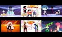 Mix of 6 videos from youtube : steven universe intro mashup