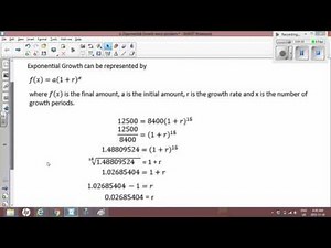 Exponential Growth word problem